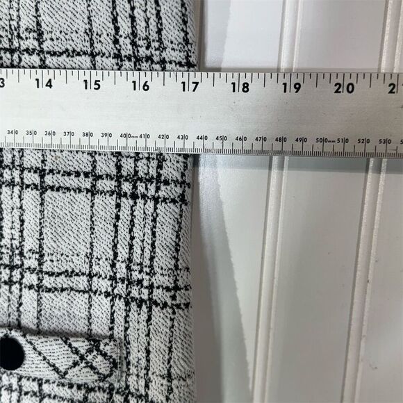 Karl Lagerfeld Paris Size 10 Plaid Tweed Shift Dress Black White NWT - Picture 4 of 7